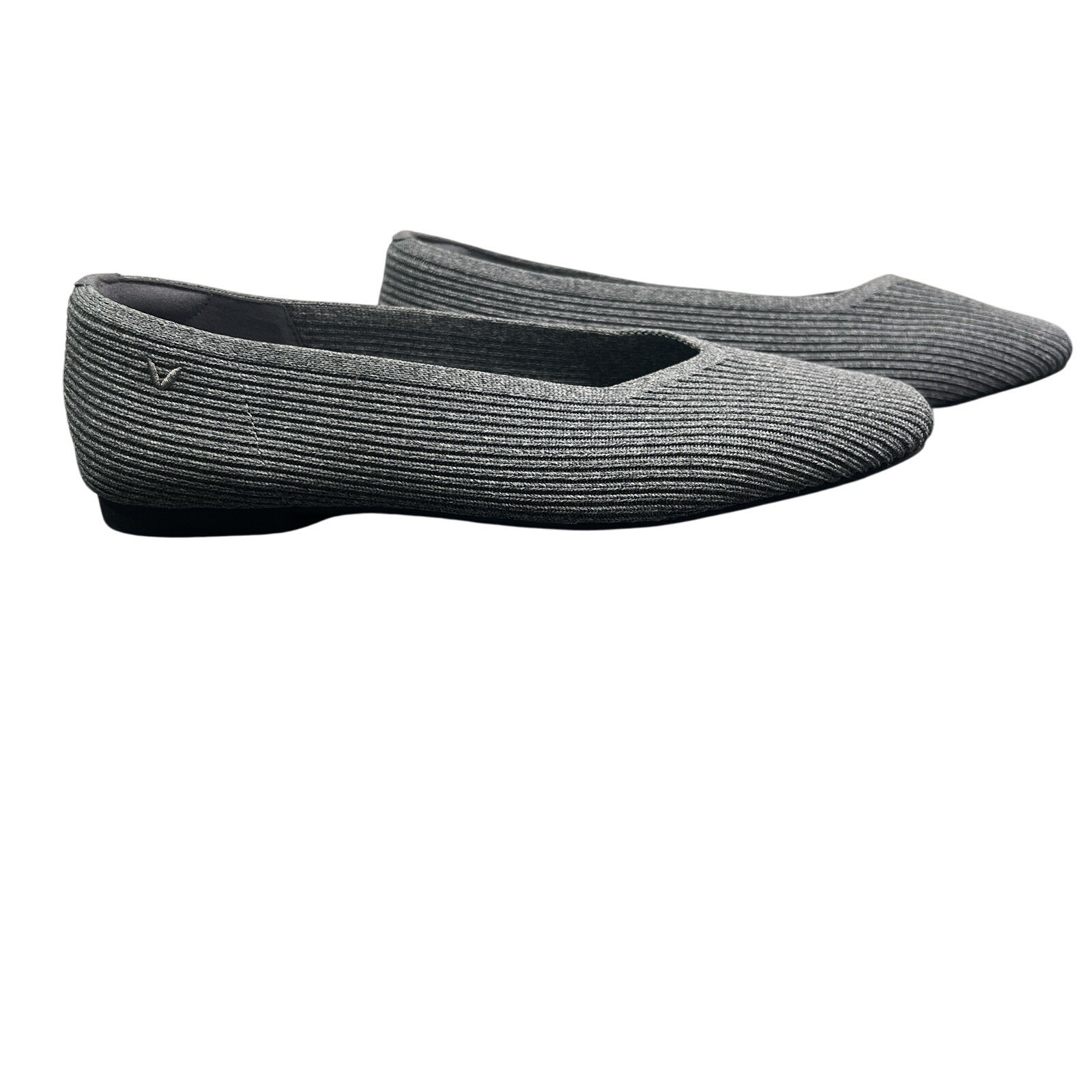 Vivaia Margot 2.0 Square Toe V-Cut Womens Size 41 Eu 9.5 Usballet Flats Gray